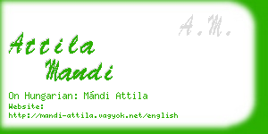 attila mandi business card